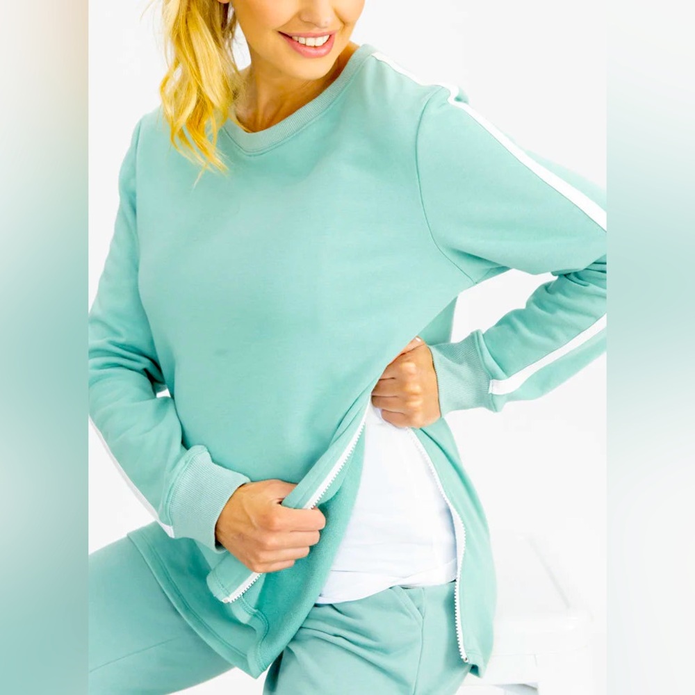 Angel Maternity Sweatshirt in Sage size medium